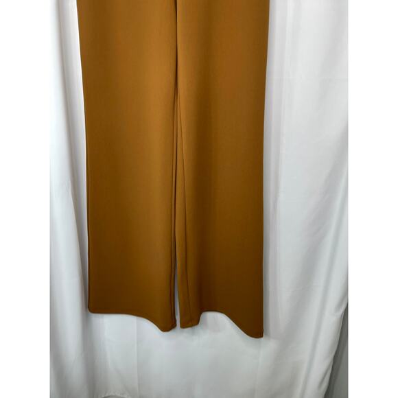 Forever 21 slacks pants trousers women's small brown mustard high waist zip frnt - Picture 4 of 12